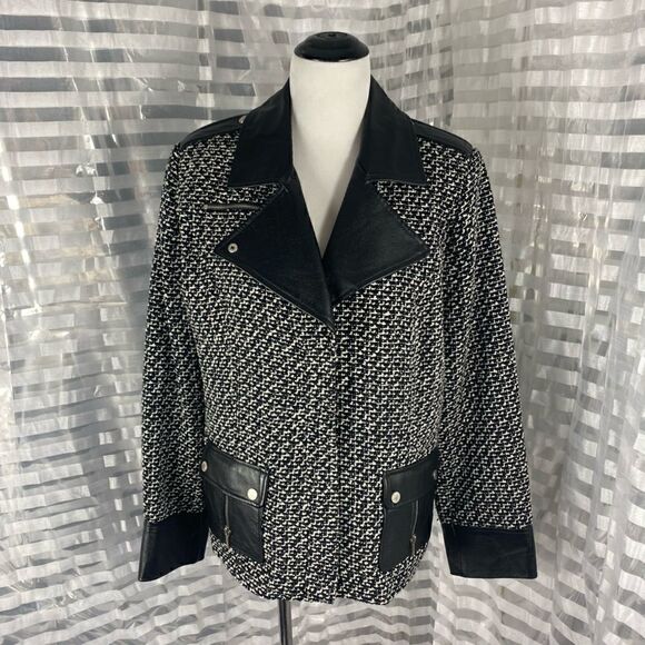Bradley Bayou Vintage Wool Blend/Leather Jacket - Picture 1 of 6